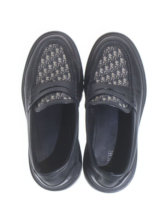 Dior Explorer Loafer Calf Jacquard Loafers Black